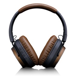 Bluetooth® koptelefoon met Active Noise Cancelling (ANC) Lenco HPB-730BN Bruin-Zwart