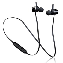 Sweatproof Bluetooth® oordopjes Lenco EPB-030BK Zwart
