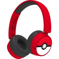Pokémon Pokéball - draadloze junior koptelefoon - volumebegrenzing - microfoon - inklapbaar - lange speeltijd