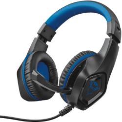 Trust GXT404B Rana Over Ear headset Kabel Gamen Stereo Zwart, Blauw Ruisonderdrukking (microfoon) Volumeregeling, Microfoon uitschakelbaar (mute)