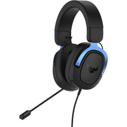 Asus TUF H3 Over Ear headset Kabel Gamen 7.1 Surround Zwart, Blauw