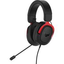 Asus TUF H3 Over Ear headset Kabel Gamen 7.1 Surround Zwart, Rood Volumeregeling, Microfoon uitschakelbaar (mute)
