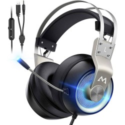 Mipow EG3 Pro Over Ear headset Kabel Gamen 7.1 Surround Zwart Ruisonderdrukking (microfoon) Microfoon uitschakelbaar (mute), Volumeregeling