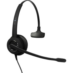 plusonic 6337-10.1P On Ear headset Kabel Telefoon Mono Zwart
