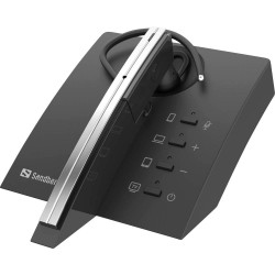 Sandberg 126-25 On Ear headset Bluetooth Telefoon Mono Zwart (verchroomd) Noise Cancelling Microfoon uitschakelbaar (mute)