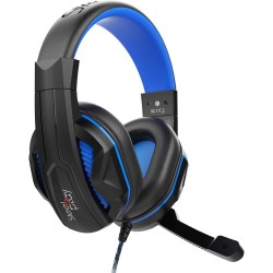 Steelplay HP41 Over Ear headset Kabel Gamen Stereo Zwart/blauw Volumeregeling, Microfoon uitschakelbaar (mute)