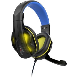 Steelplay HP47 Over Ear headset Kabel Gamen Stereo Zwart/blauw Volumeregeling, Microfoon uitschakelbaar (mute)