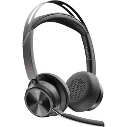 POLY VOYAGER FOCUS 2 On Ear headset Bluetooth, Kabel Telefoon Stereo Zwart Ruisonderdrukking (microfoon), Noise Cancelling Volumeregeling, Microfoon