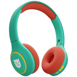 Tiger Media tigerbuddies On Ear koptelefoon Bluetooth, Kabel Kinderen Funky Green Volumebegrenzing, Volumeregeling, Vouwbaar