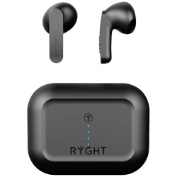 RYGHT MINO In Ear headset Bluetooth Stereo Zwart Ruisonderdrukking (microfoon) Indicator voor batterijstatus, Headset, Oplaadbox, Touchbesturing