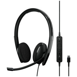 EPOS C10 Over Ear koptelefoon Kabel Telefoon Zwart Noise Cancelling Headset