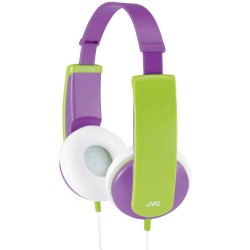JVC HA-KD5-V-E On Ear koptelefoon Kabel Kinderen Lila, Groen Volumebegrenzing, Lichtgewicht